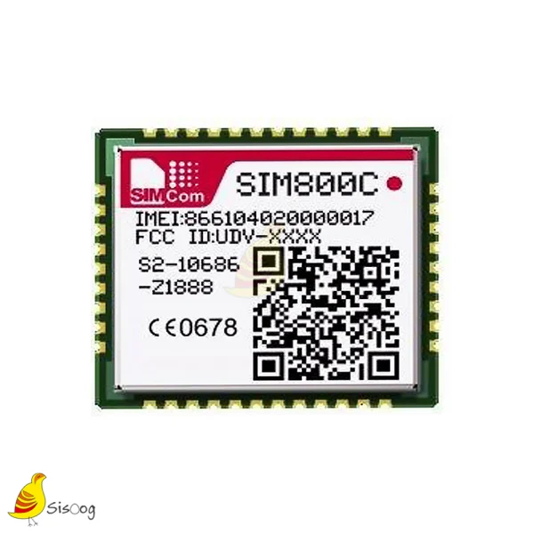 نمای روبه رو SIM800C برند SIMCOM