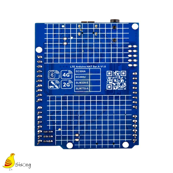 نمای پشت شیلد توسعه آردوینو EC25-E LTE CAT4 GNSS کویکتل