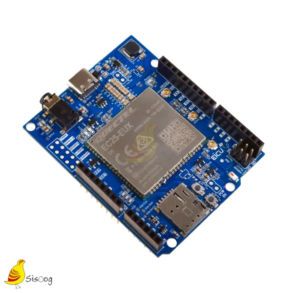 نمای مورب شیلد توسعه آردوینو EC25-E LTE CAT4 GNSS کویکتل