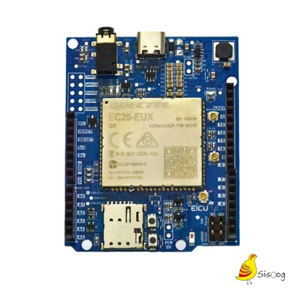 نمای روبه رویی شیلد توسعه آردوینو EC25-E LTE CAT4 GNSS کویکتل